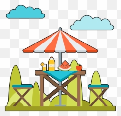 Colored Hand Drawn Picnic Png And Psd - Portable Network Graphics,Picnic Png