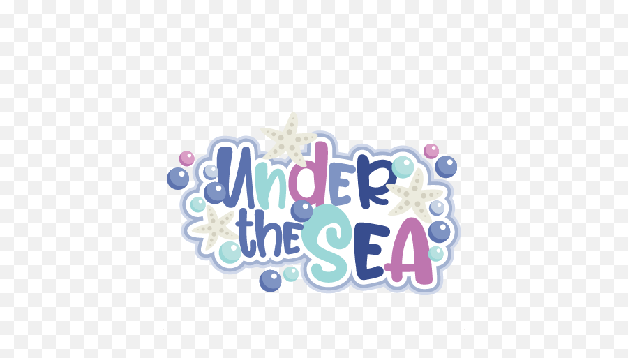 Under The Sea Title Unicorn Svg Cut - Under The Sea Svg Files Png,Under The Sea Png