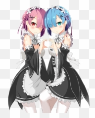 Ram Rem Re Zero Png - Ram Rem Re Zero Png,Rem Png