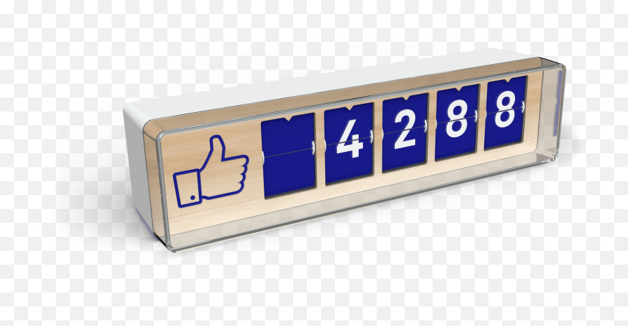 Smiirl Facebook Like Counter - Real Time 5 Digits Wood Number Counter Png,Facebook Like Transparent