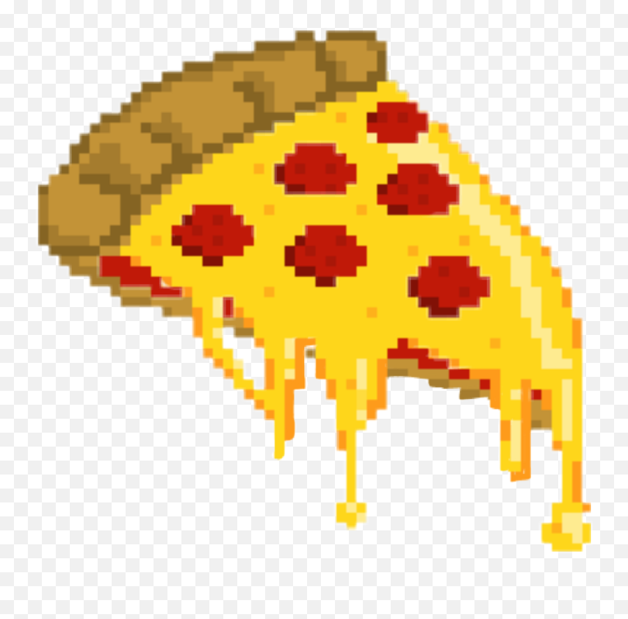 Pizza Love Pixels Tumblr Aesthetic Cheese Peper - Pizza Slice Pixel Art Png,Aesthetic Png