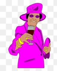 Drinking Granny Clipart - Grandma Drinking Wine Clipart Png,Granny Png