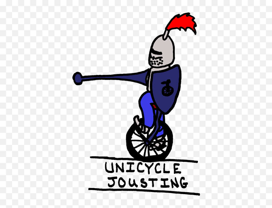 Unicycle Jousting Color - Street Unicycling Full Size Png Bicycle,Unicycle Png