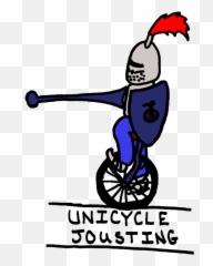 Unicycle Jousting Color - Street Unicycling Full Size Png Bicycle,Unicycle Png