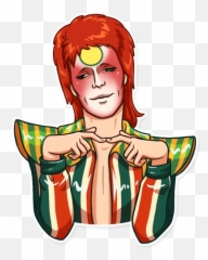 David Bowieu201d Stickers Set For Telegram - Fictional Character Png,David Bowie Transparent