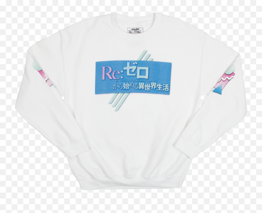 Rezero Rem Ram White Crew Neck Sweatshirtu2013 Atsuko - Long Sleeve Png,Rem Re Zero Png