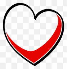Outline Heart Png Clipart Transparent - Background Free
