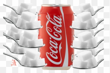 Download Sugar In Coke - Much A Can Of PNG Coca Cola Png
