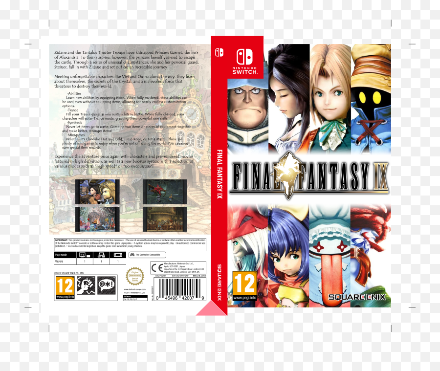 Final Fantasy Ix Alternate Box Art - Pal Final Fantasy Box Art Png,Final Fantasy 9 Icon