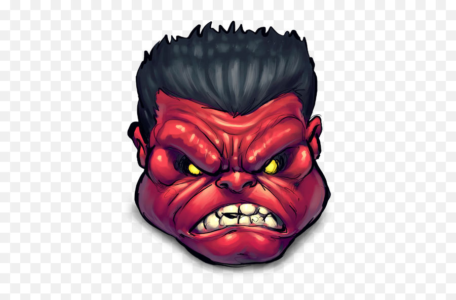 Comics Rulk Angry Icon - Red Hulk Face Png,Anger Icon