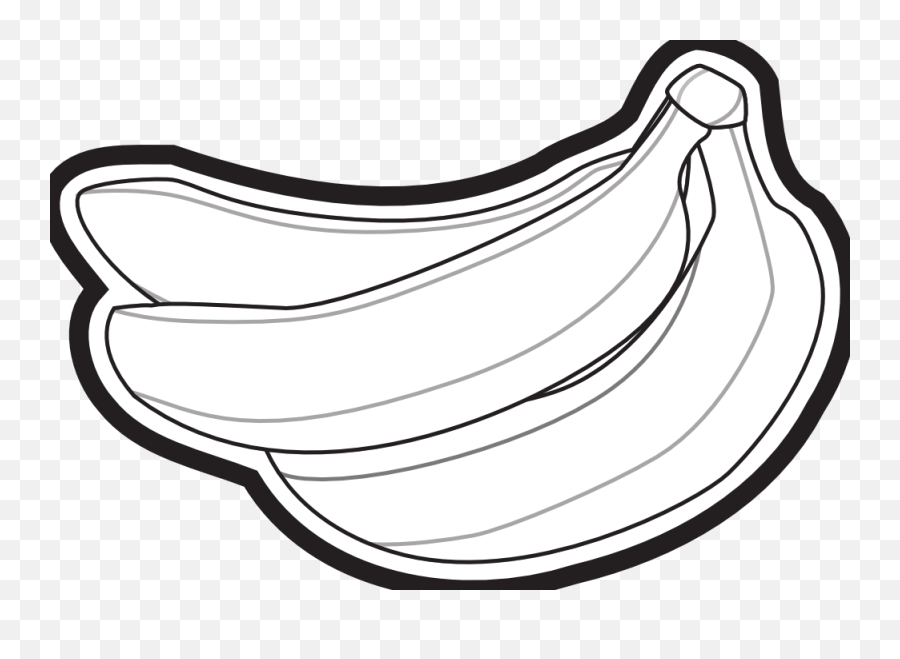 Bananas Icon Black White Line Art 555px - Ripe Banana Png,Bananas Icon