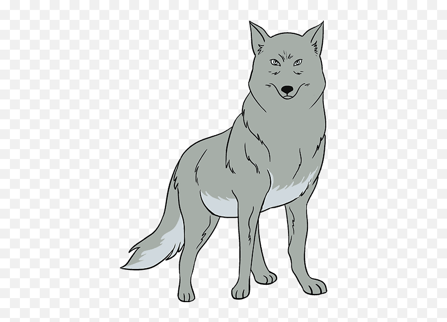 Gray Wolf Easy Drawing - Face How To Draw A Wolf Png,Wolf Face Png