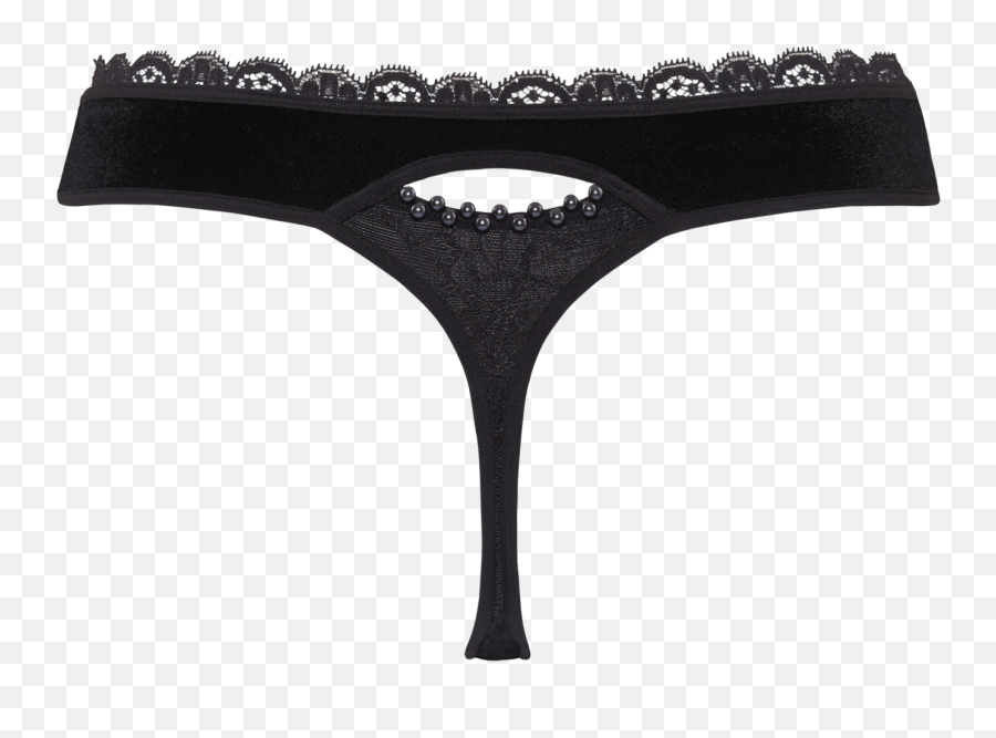 Queen Of Pearls4 Cm Thong Black Pearl - Solid Png,M Icon Underwear