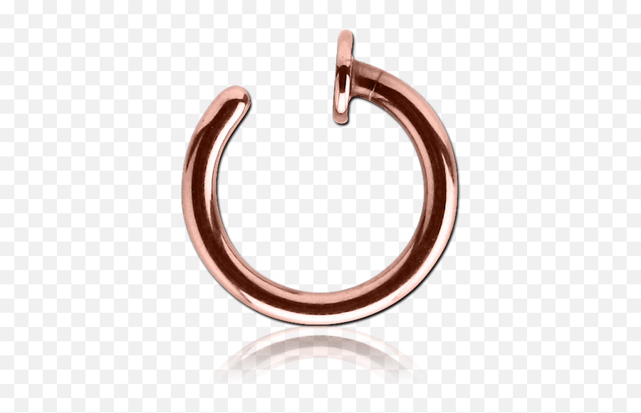 Rose Gold Pvd Coated Surgical Steel Grade 316l Open Nose - Nose Piercing Png,Nose Ring Png
