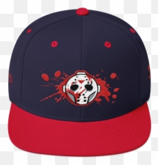 Voorhees Blood Mask High Profile Snapback Hat - Baseball Cap png