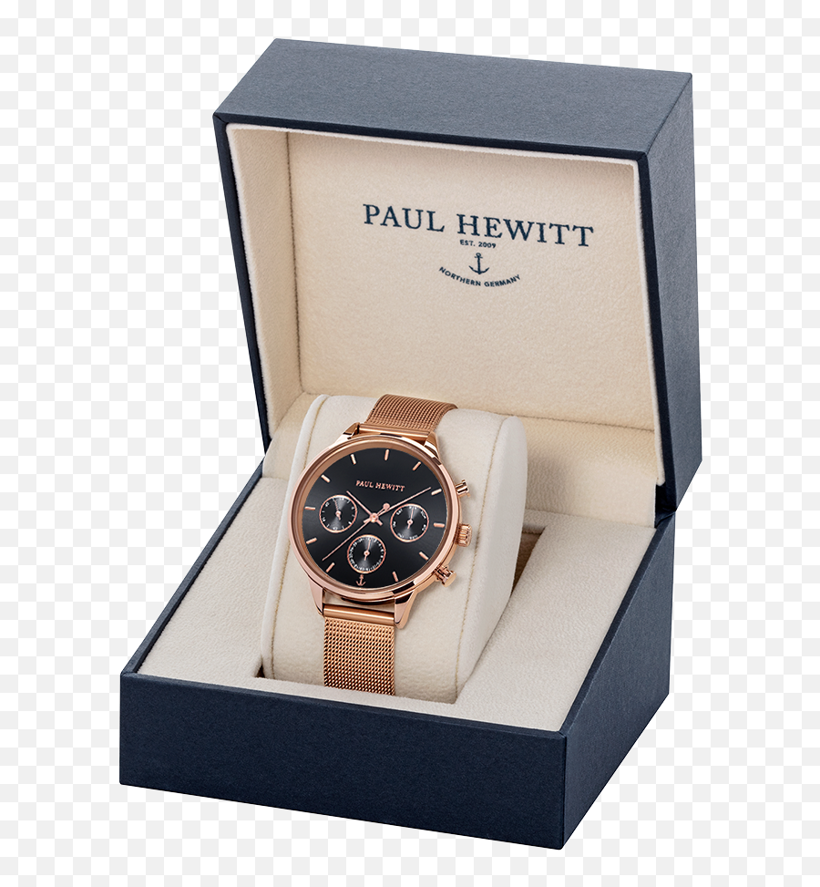 Watch Everpulse Black Sunray Rose Gold Mesh - Paul Hewitt Panske Hodinky Png,Icon Mesh Af Black