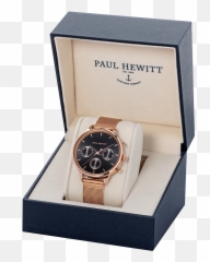 Watch Everpulse Black Sunray Rose Gold Mesh - Paul Hewitt Panske Hodinky png