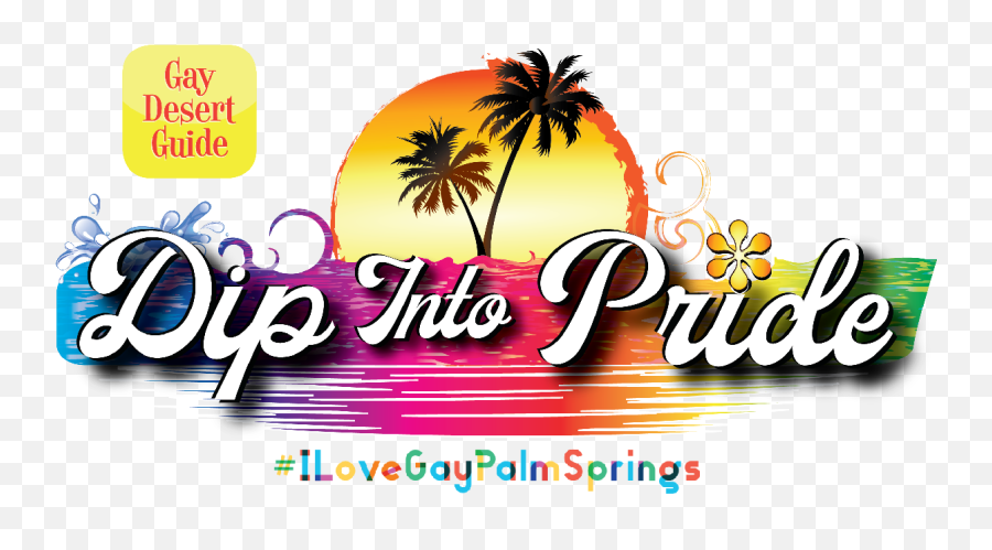 Palm Springs Pride Dip Into Pool Party - Pride Pool Party Logo Png,Pool Party Png