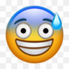 Cursedemojis Cursedimages Sticker By Toni - Grinning Emoji Ios 9 png