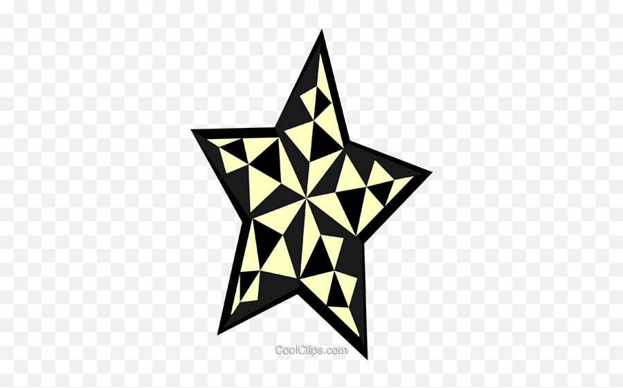 Star Design Royalty Free Vector Clip Art Illustration - Triangle Png,Star Design Png