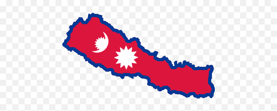 Wildinteresting Flag Map Of Nepal - Map Of Nepal Png,Nepal Flag Png