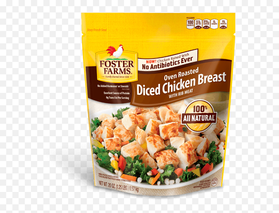 Oven Roasted Diced Chicken Breast - Foster Farms Diced Chicken Png,Chicken Breast Png