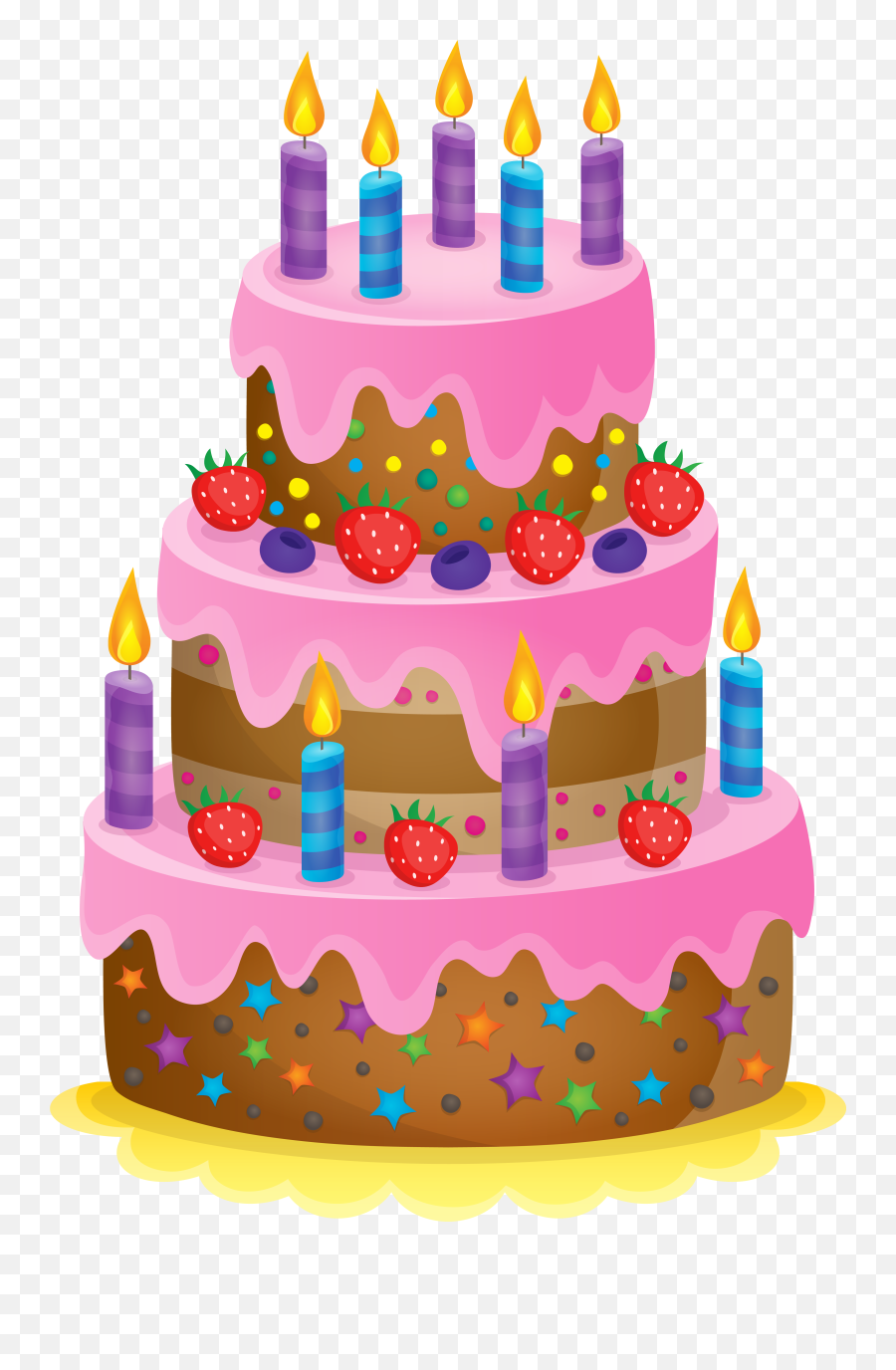 Birthday Cake Chocolate Clip Art - Birthday Big Cake Png,Birthday Cake Transparent