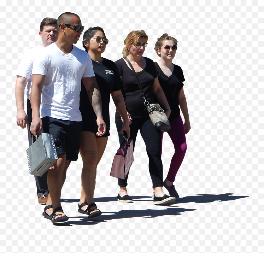 Alpha Channel Compositing Walking - Transparent People Group Png,Group Of People Walking Png