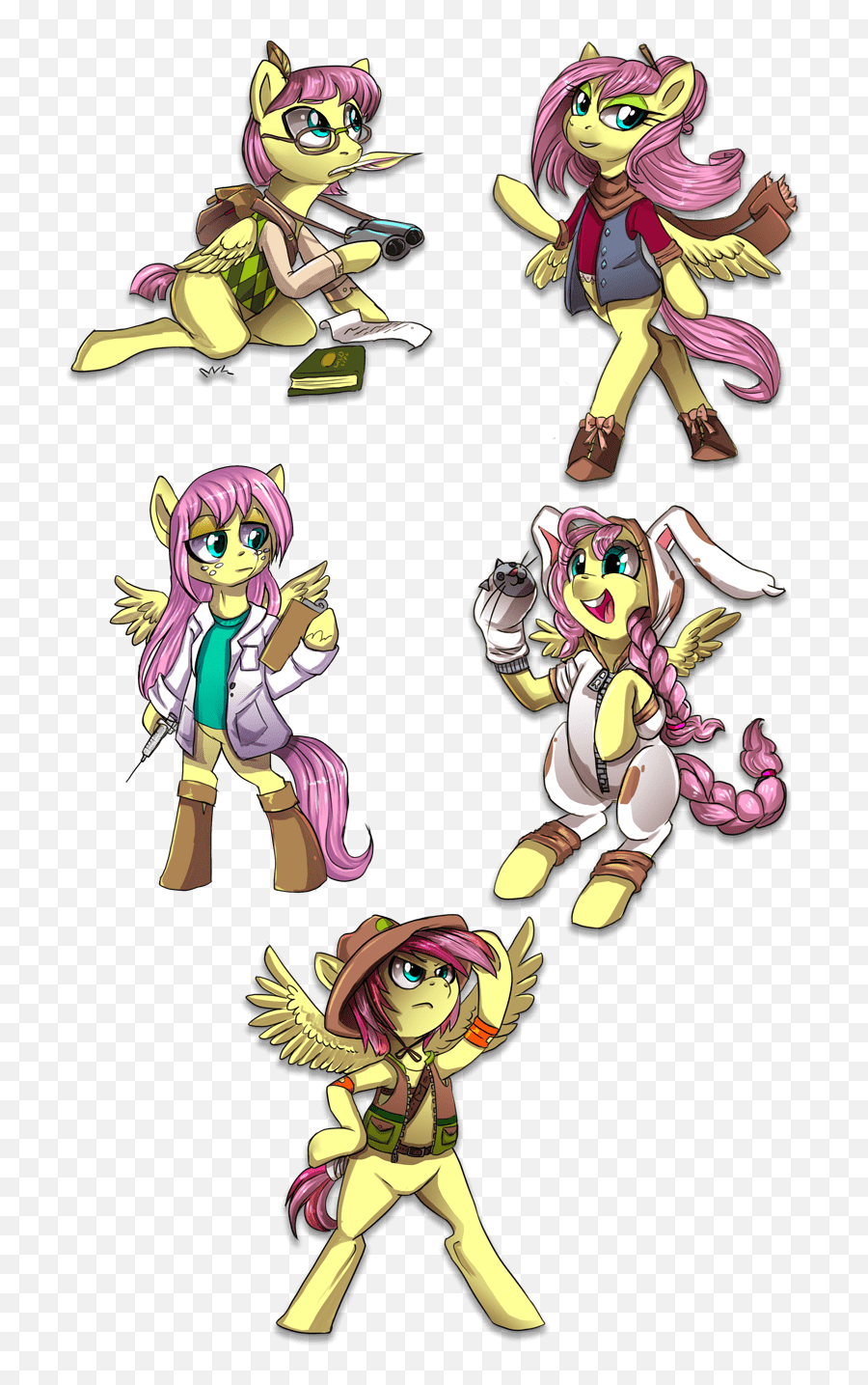 Fluttershy Fusions - Cartoon Png,Fluttershy Png