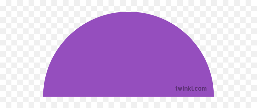 Semicircle Purple Illustration - Twinkl Purple Half Circle Png,Purple Circle Png