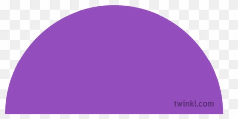 Semicircle Purple Illustration - Twinkl Half Circle Png