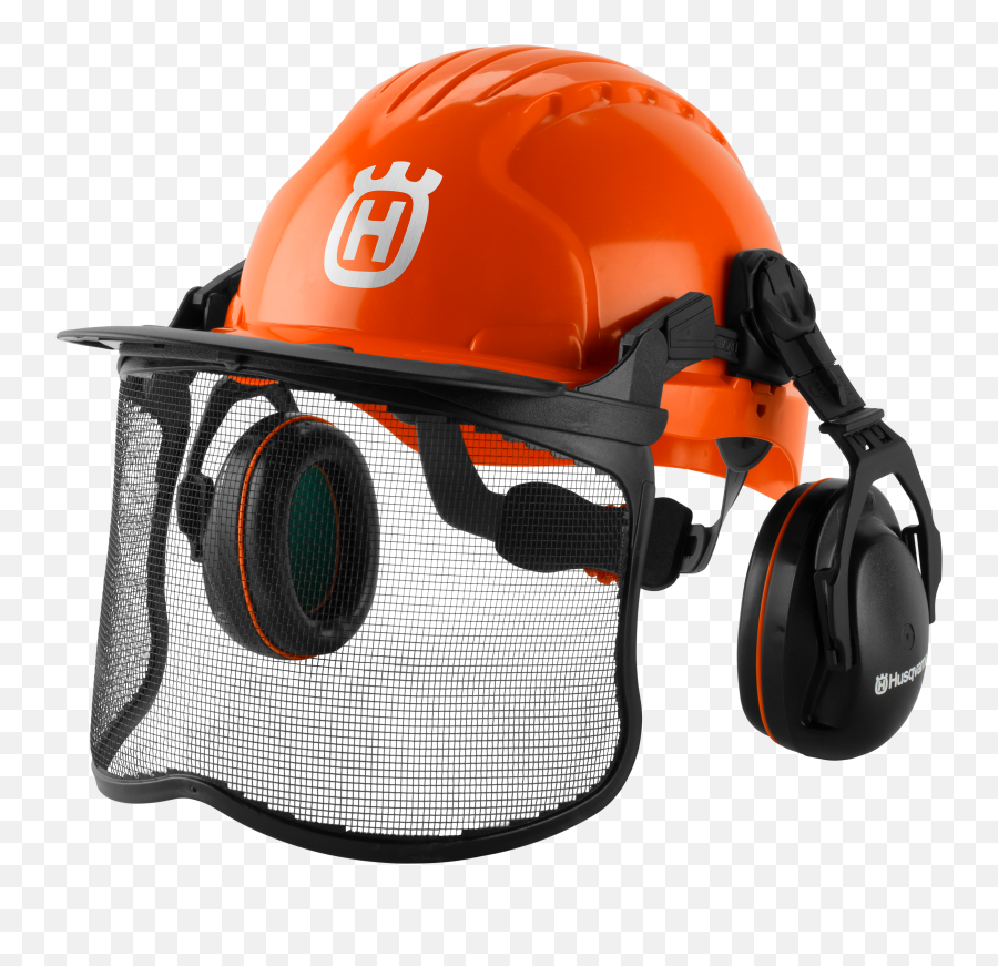 Functional Forest Helmet With Wheel Ratchet Husqvarnab2c - Husqvarna Forestry Helmet Png,Ratchet Png