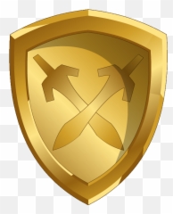 Gold Sword Png - Sword Master Emblem Golden And Shield With
