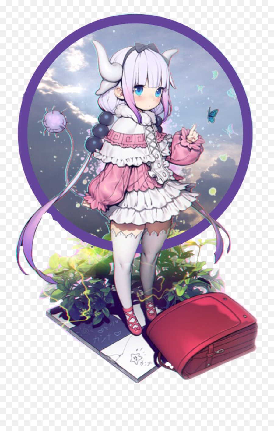 Download Kanna Sticker - Png Kanna Kobayashi Clean,Kanna Png