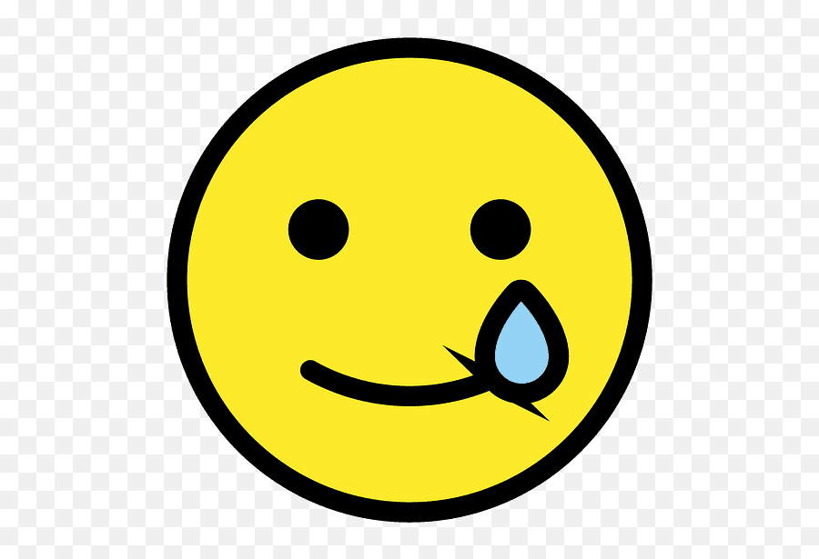 Smiling Face With Tear Emoji Clipart Free Download - Slight Smile Emoji Png,Smiley Face Transparent