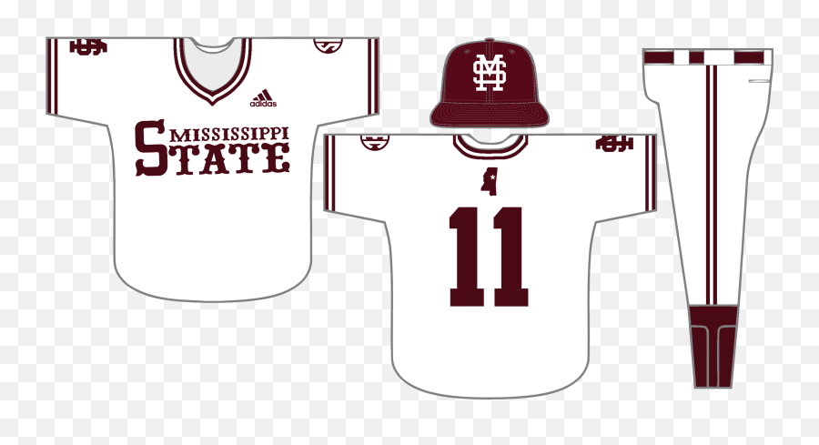 Baseball Uniform History - Hail State Unis Mississippi State Bulldogs And Lady Bulldogs Png,Old Adidas Logos