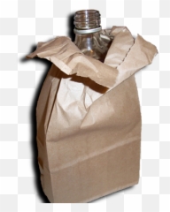 Download Bottle - paperbag Paper Bag Alcohol Png Full Size In Brown