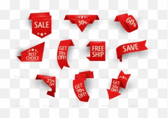 Download Sale Ribbon Png Clip Art Stock - Sales