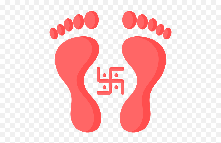 Goddess Laxmi Footprint Icon Of Flat - Footprint Of Goddess Lakshmi Png,Footprint Png