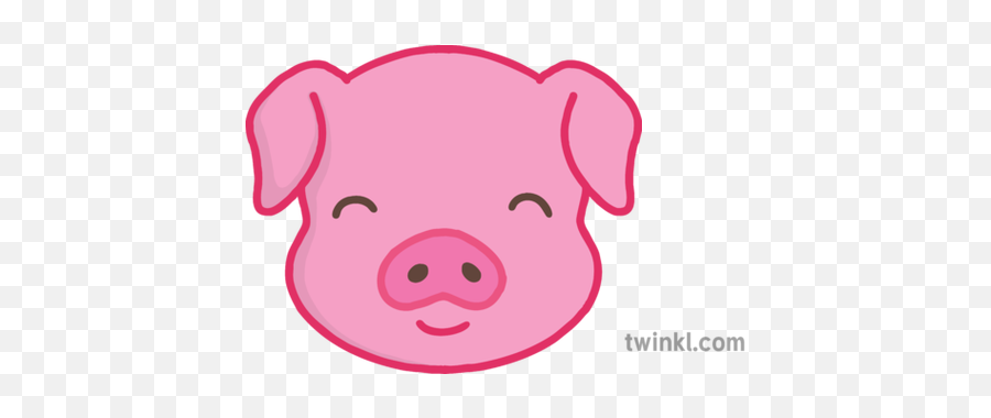 Pig Face Cute Animalsemoji Story Book Differentiated - Saint David Black And White Png,Pig Emoji Png