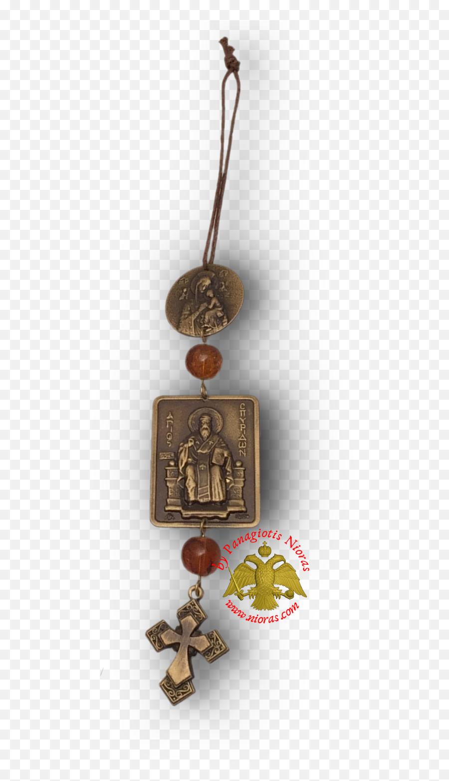 Orthodox Saint Spyridon Small Hanging Pendant Icon 4x5cm - Crucifix Png,Season 1 Bronze Icon