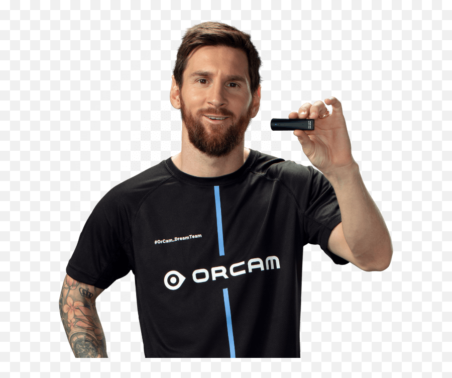 Soccer Star Lionel Messi Supports The Visually Impaired - Orcam My Eye Png,Smile Messi Icon Circle