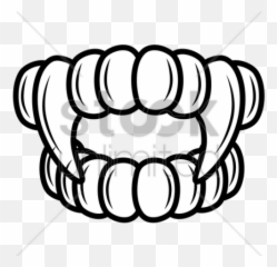 Drawn Teeth Fanged - Vampire Fangs Drawing Clipart Full Sharp Teeth Clip Art Png,Vampire Teeth Png