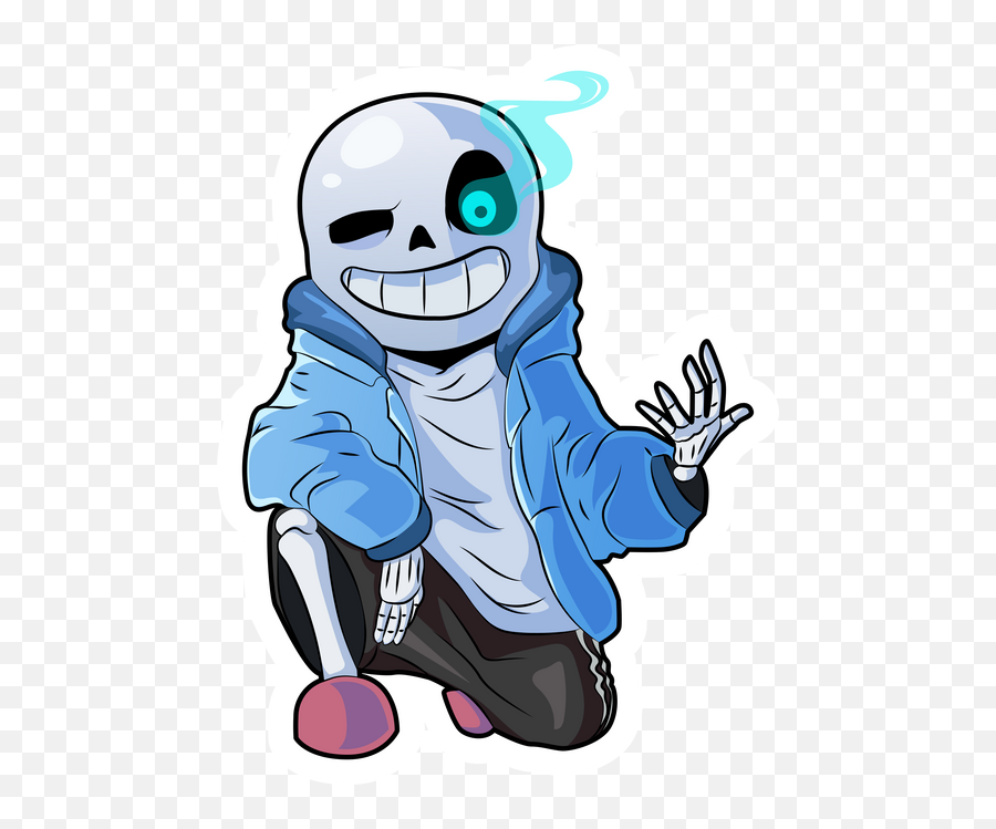 Undertale Sans Sticker Main Characters - Sticker Sans Png,Sans Undertale Icon