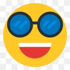 Whatsapp Hipster Emoji Png Transparent Image Mart - Wide Grin
