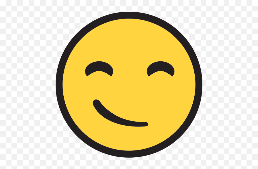 Smiley Emoji Smirk Emoticon - Smirk Smiley Face Png,Smirk Emoji Png