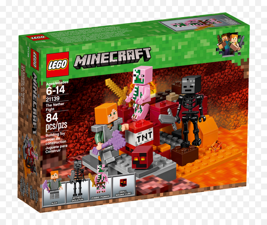 21139 The Nether Fight - Brickipedia The Lego Wiki Nether Minecraft Lego Sets Png,Minecraft Skeleton Png