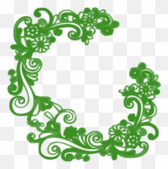 Geometric Border Pattern Clipart Vector Clip Online - Wreath Art png