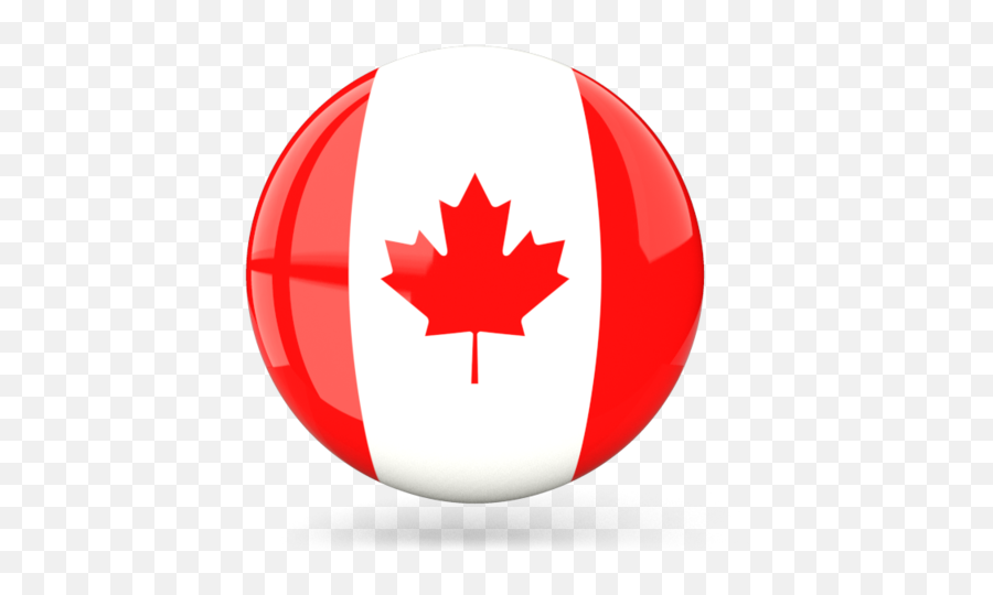 Glossy Round Icon - Black Canada Flag Icon Png,Canada Flag Transparent