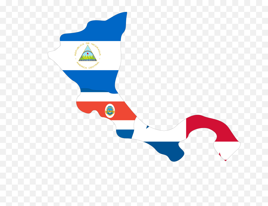 Map Of Nicaragua Costa Rica And - Nicaragua And Costa Rica And Panama Png,Panama Flag Png